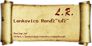 Lenkovics Renátó névjegykártya