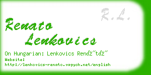 renato lenkovics business card